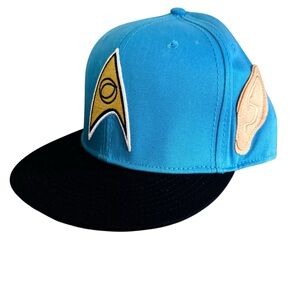 Star Trek Spock Snap Back Hat Blue Black Embroidered 2013 Licensed Rare